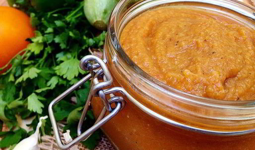 кабачковая икра, запеченная в рукаве