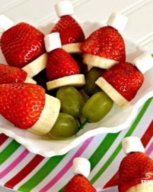 Фруктовые канапе новогодние