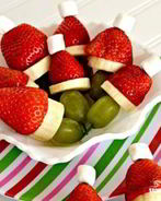 Фруктовые канапе новогодние