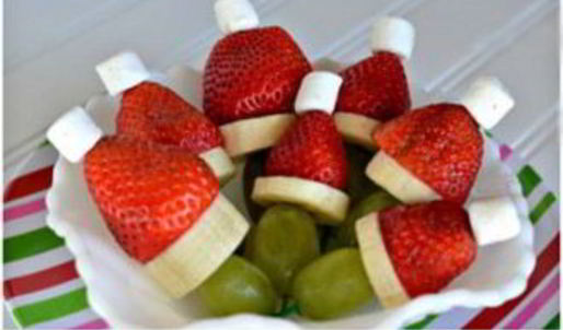 фруктовые канапе новогодние