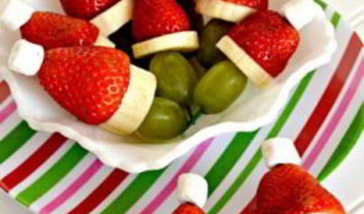 фруктовые канапе новогодние