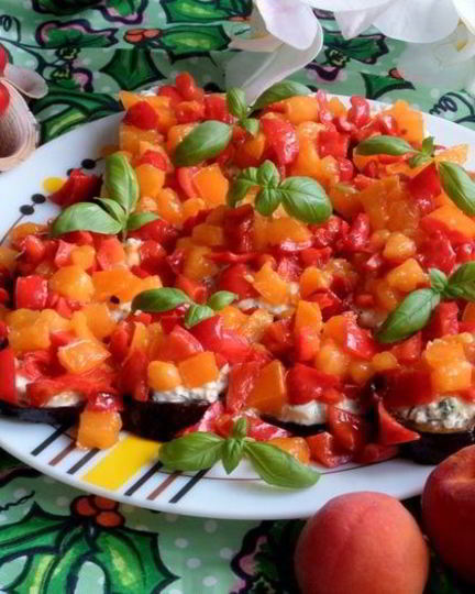 Рецепт канапе из баклажанов