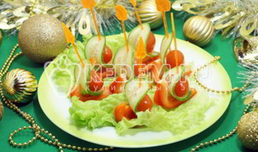 канапе на праздничный стол кораблики