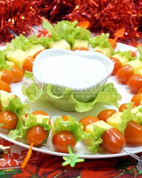 Канапе Рождественский венок