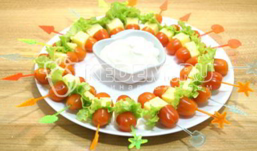 канапе рождественский венок