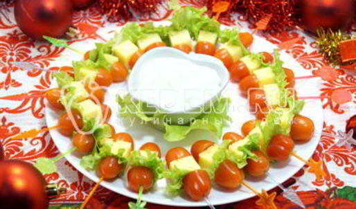 канапе рождественский венок