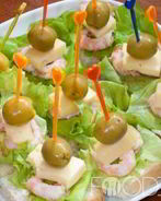 Канапе с креветками