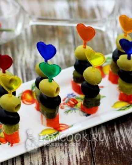 Рецепт канапе с оливками