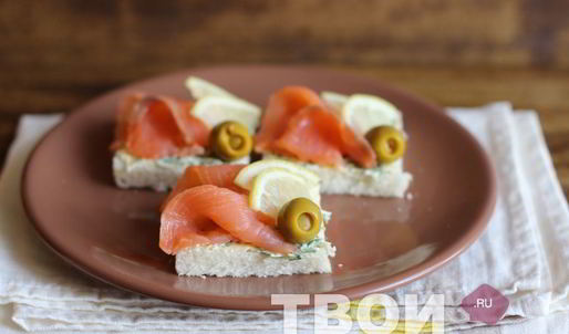 канапе с семгой