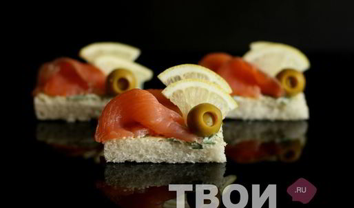 канапе с семгой