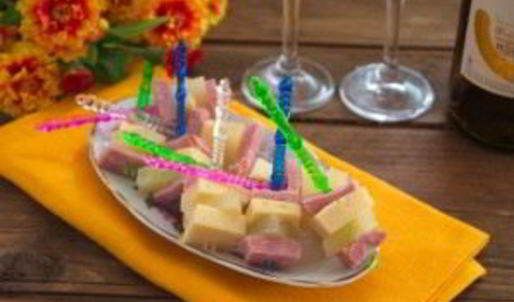 канапе с ветчиной и сыром