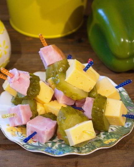 Рецепт канапе с ветчиной