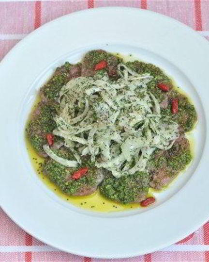 Рецепт карпачча из маринованной телятины