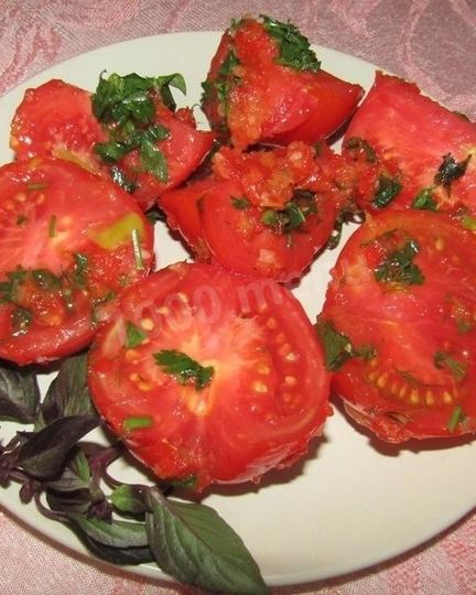 Рецепт летней закуски помидоры по-корейски