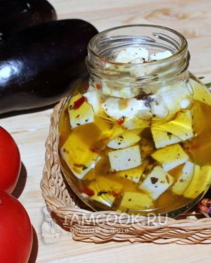 Рецепт маринованного в масле сыр