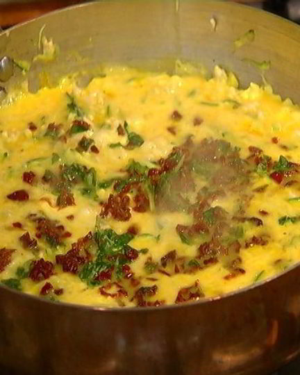 Рецепт фриттаты с начинкой из курицы и овощей