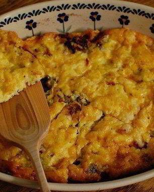 Фриттата с сыром, тимьяном и вялеными помидорами