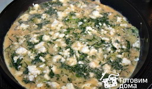 фриттата с цуккини и фетой