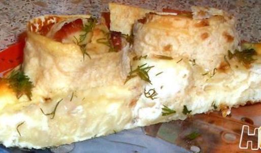 омлет — букет с розами из лаваша