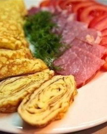 Рецепт омлета по-японски с вяленой говядиной