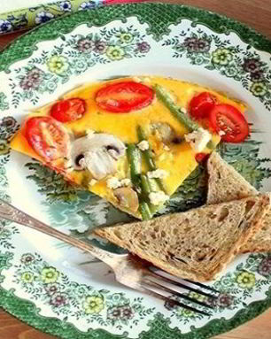 Омлет с фасолью стручковой