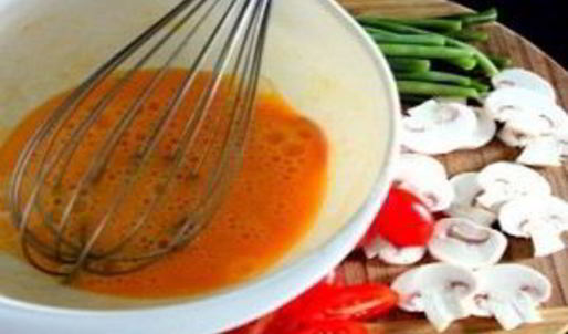 омлет с фасолью стручковой