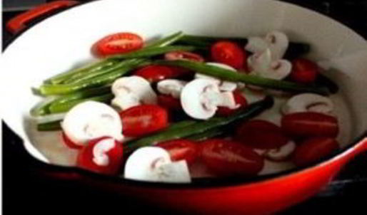 омлет с фасолью стручковой