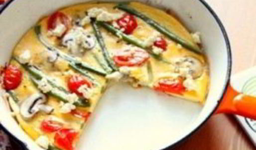 омлет с фасолью стручковой