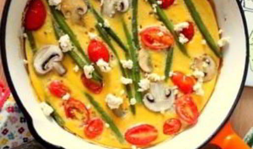 омлет с фасолью стручковой