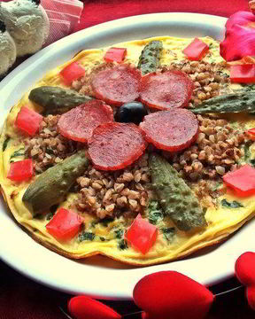 Омлет с гречневым цветком