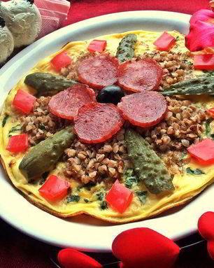 Омлет с гречневым цветком