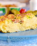 Омлет с колбасой в духовке