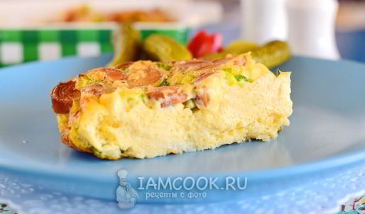 омлет с колбасой в духовке