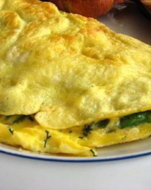 Омлет с креветками