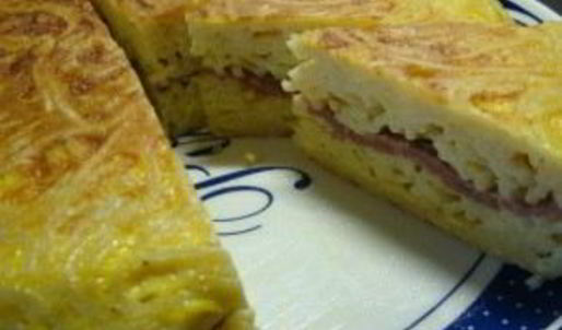 омлет с макаронами