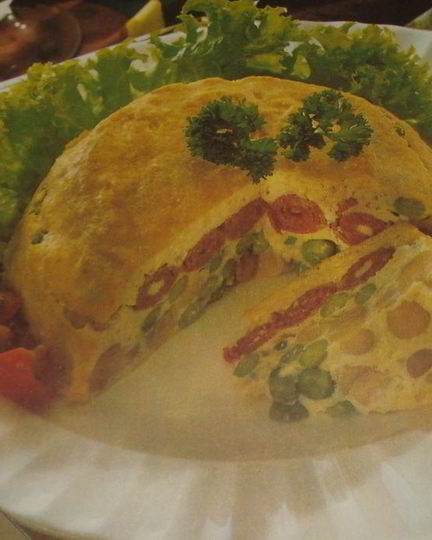 Рецепт омлета с салями