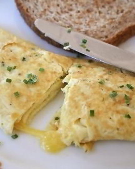 Рецепт омлета с творогом