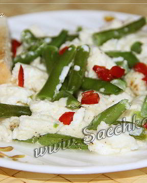 Омлет со стручковой фасолью
