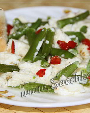 Омлет со стручковой фасолью