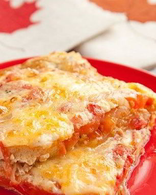 Омлет в духовке с помидорами