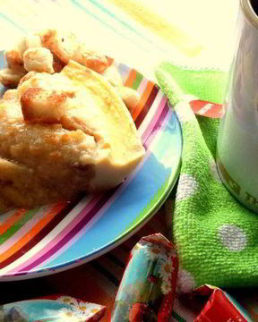 Сладкий омлет с бананами