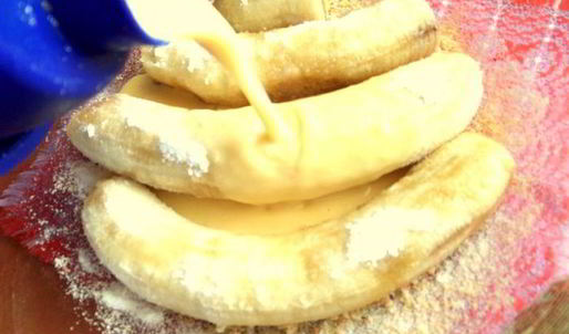 сладкий омлет с бананами