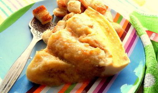 сладкий омлет с бананами