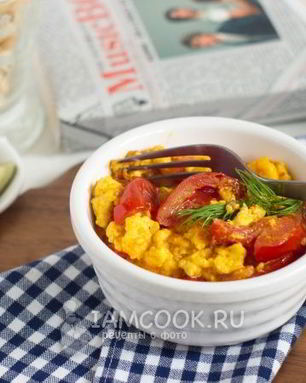 Вегетарианский омлет с адыгейским сыром