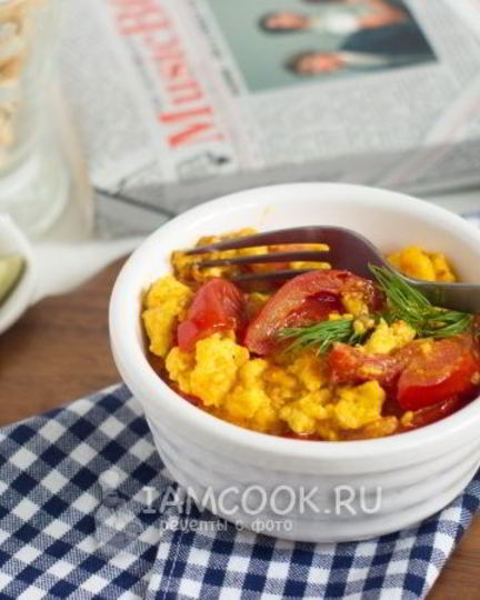 Рецепт вегетарианского омлета с адыгейским сыром