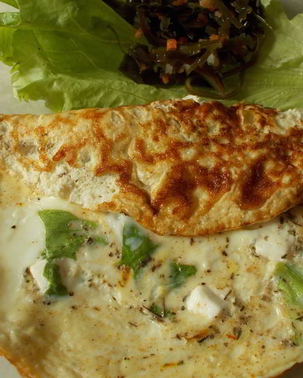 Рецепт воздушного омлета с брынзой