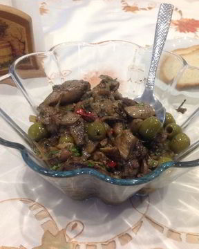 Острая закуска из куриной печени