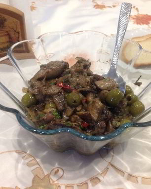 Острая закуска из куриной печени