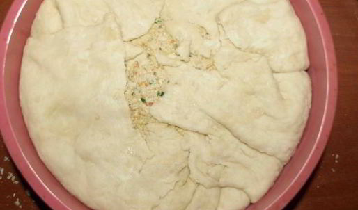 паштет из индейки с грибами, запеченный в хлебной корочке