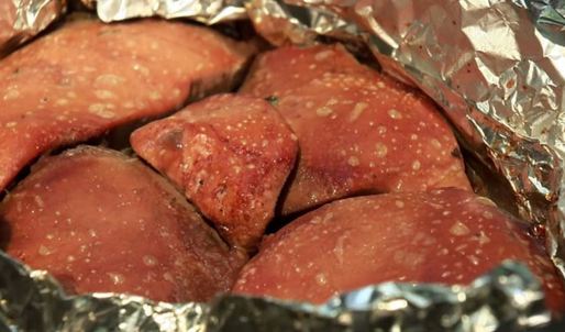 паштет из индюшачьей печенки с вареньем из кислых томатов